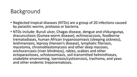 Neglected Tropical Diseases Ntds In Ugandapptx