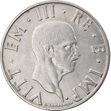 Coin Italy Vittorio Emanuele Iii Lire Rome Stainless