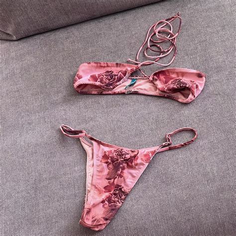 Jaded London Vintage Rose Swimwear Bikini Set And Depop