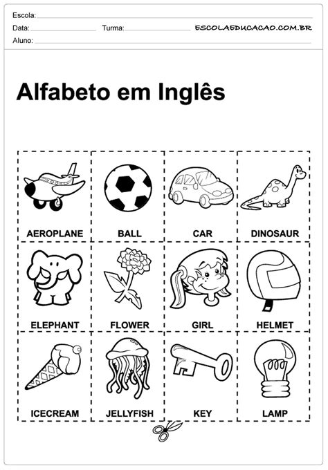 Atividades Alfabeto Em Inglês 6o Ano - Alfabeto Em Ingles 6 Ano - NAZAEDU