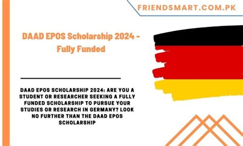 Daad Epos Scholarship Fully Funded