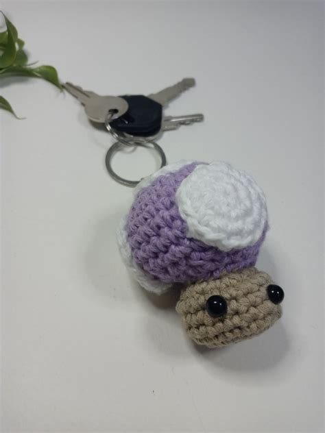 Amigurumi Mario Bros Mushroom Crochet Keychain Mushroom Charm Bag