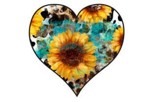 Heart Sunflower Western Background Graphic By Ak Graphics Creative