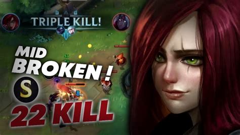 Katarina Wild Rift Is Broken Mid Lane Gameplay Katarina Vs Annie S9