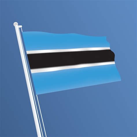 Premium Vector Botswana Waving Flag Design And Botswana Flag Design