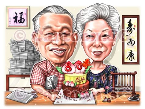 Happy 80th Birthday! – Caricature Artists Singapore, Cartoon.SG