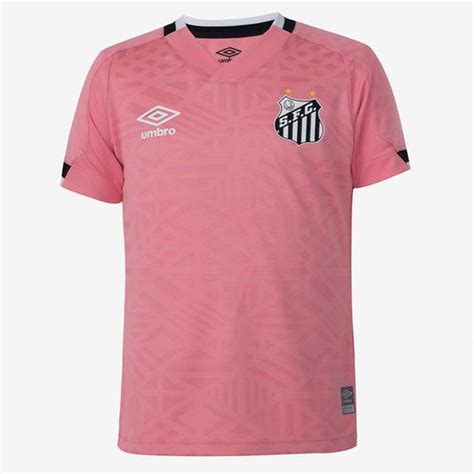 Camisa Juvenil Santos Outubro Rosa 22 23 S N Torcedor Umbro Feminina