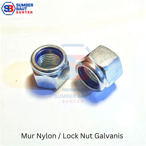 Jual M X Mur Nylon Galvanis Besi Lock Nut Kunci Jakarta