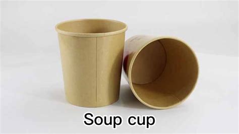 Microwavable Paper Food Container Soup Cup Disposable Paper Hot Soup Bowls With Lid
