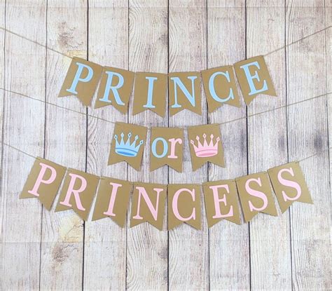 Prince Or Princess Gender Reveal Prince Or Princess Banner Prince Or