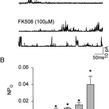 Effect Of Fk On Reconstituted Ryanodine Rya Receptors Ryr Ca