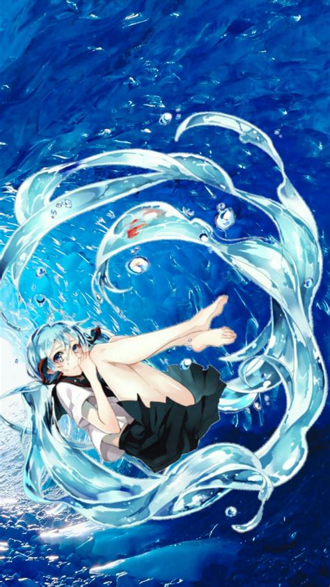 Anime Girl Water I Love Anime Awesome Anime Hatsune Miku Anime