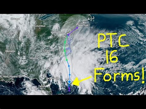 Potential Tropical Cyclone 16 Forms Mid Atlantic And Northeast To See