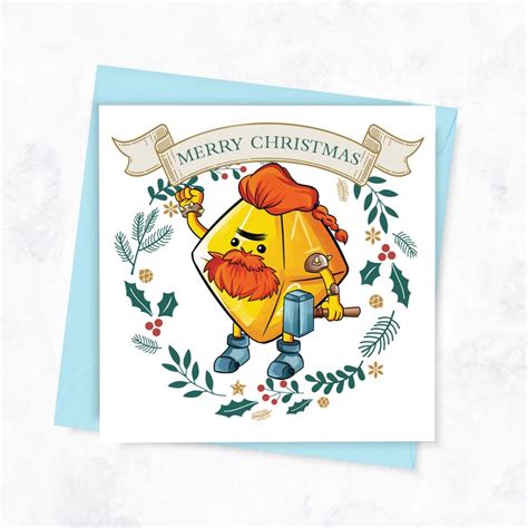 Pack Of 5 Dnd Christmas Cards Dungeons And Dragons Christmas Etsy