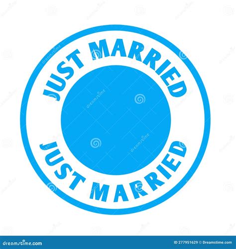 Grunge Rubber Stamp With The Text Just Married Written Inside The Stamp