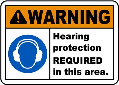 Hearing Protection Required Sign I2443 By