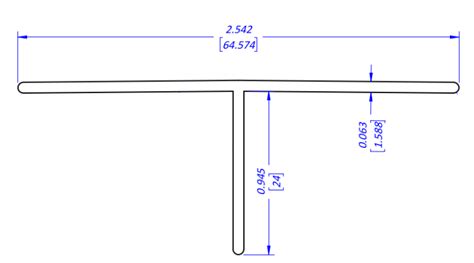 Aluminum Profile T Shape Channel Innovative Composite Products Inc