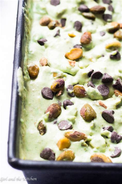 No Churn Pistachio Ice Cream With Chocolate Chips Girl And The Kitchen