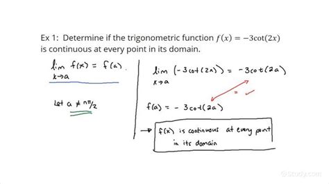 Determining If A Trigonometric Function Is Continuous At Every Point In