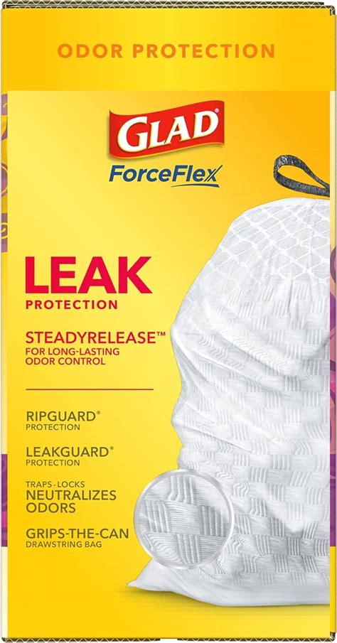 GLAD ForceFlex Bolsas de basura altas con cordón para cocina bolsa