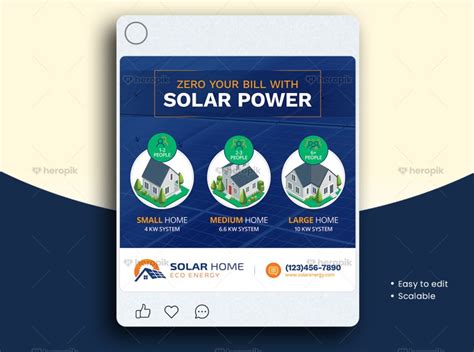 Solar Social Media Post Template Heropik Marketing Materials For