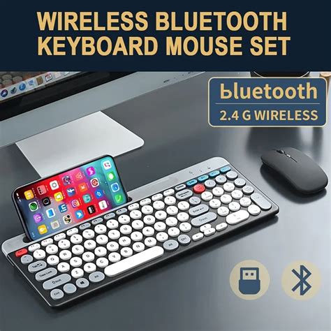 Slim Recarreg Vel Teclado Bluetooth E Mouse Set Combo Sem Fio 2 4g Apto