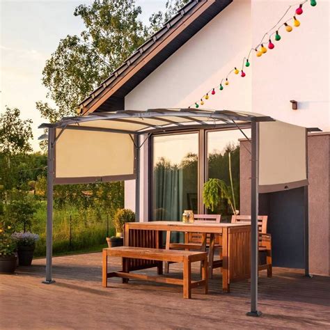 YODOLLA 12 X 9 Ft Pergolas And Gazebos Outdoor Retractable Pergola