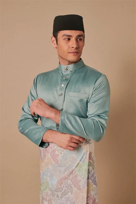 SIPO 2024 EID BAJU MELAYU MODEN IN DUSTY GREEN Buy Melayu Dusty Green