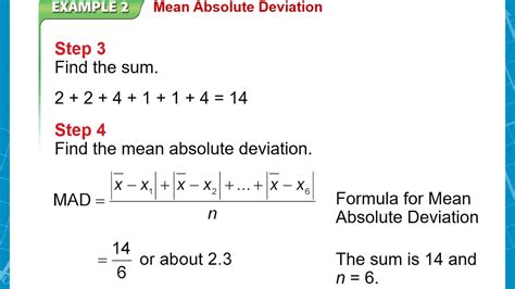 Mean Absolute Deviation Lesson Youtube