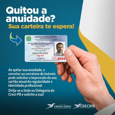 Profissionais anuidade quitada podem solicitar emissão de carteira