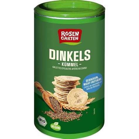 Rosengarten Dinkels Kümmel Cracker Bio 100g ekomarkt de