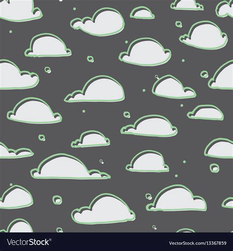 Cute Clouds Seamless Pattern Royalty Free Vector Image