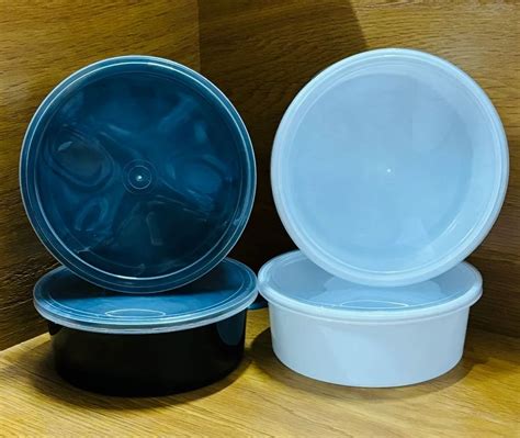 Plastic 600ml Flat Food Containers Type Disposable Capacity 750 ML