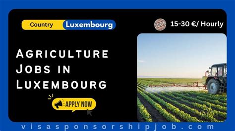 Agriculture Jobs in Luxembourg 2024 - Visa Sponsorship