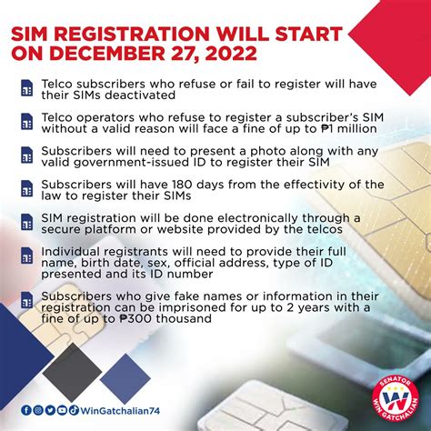 Win Gatchalian On Twitter Mag Uumpisa Na Po Ang Sim Registration Sa