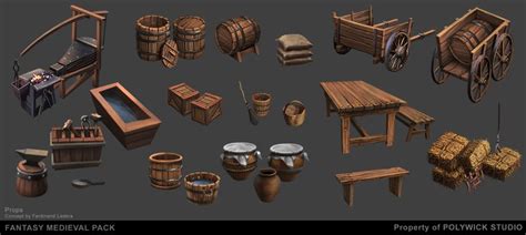 Asset Fantasy Medieval Town Assets Pack Unity Community Game Concept Art Props Art Props