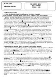 MID SEMESTER TEST N1 ESL Worksheet By Chahinouza