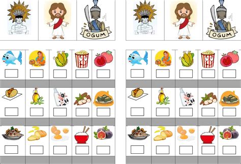 Ensino Religioso Em Sala De Aula Jogo Dos Alimentos Sagrados