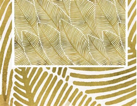 Yellow Palm Leaves Wallpaper Wall Mural Palm Leaves Wall Etsy