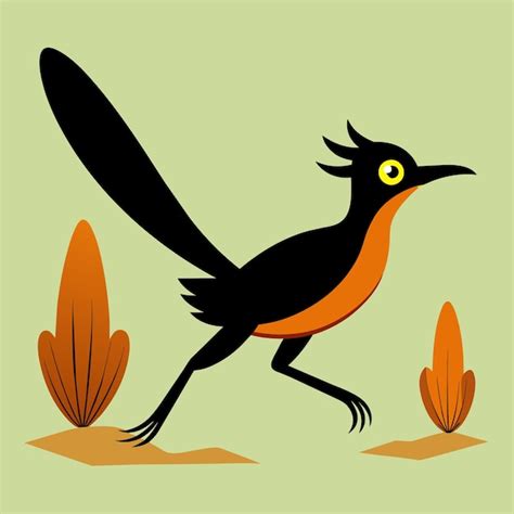 Premium Vector Cactus Wren Bird Runs Icon Vector Illustration