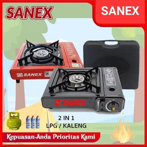 Jual KOMPOR GAS PORTABLE SANEX 2 IN 1 Shopee Indonesia