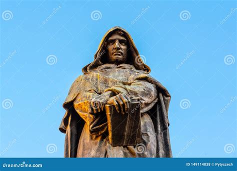 Statue of Giordano Bruno on Campo De Fiori, Rome, Italy Stock Photo ...