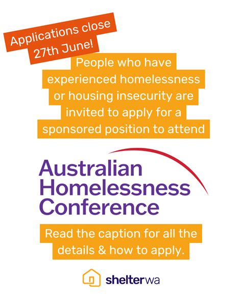 Sponsored Position To Attend The Australian Homelessness Conference For