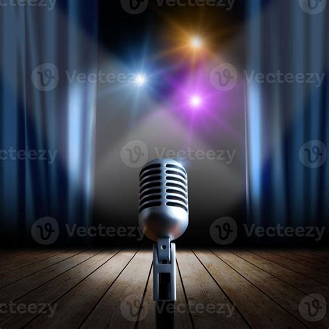 Stage and retro microphone 20557513 Stock Photo at Vecteezy