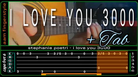 I Love You Stephanie Poetri Cover Guitar Fingerstyle Tab Youtube