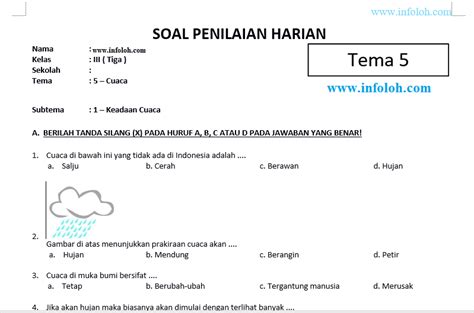 Rpp Kelas 3 Tema 5 Perubahan Cuaca Tulisan