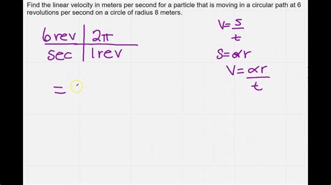 Linear Velocity Equation Trig - Tessshebaylo