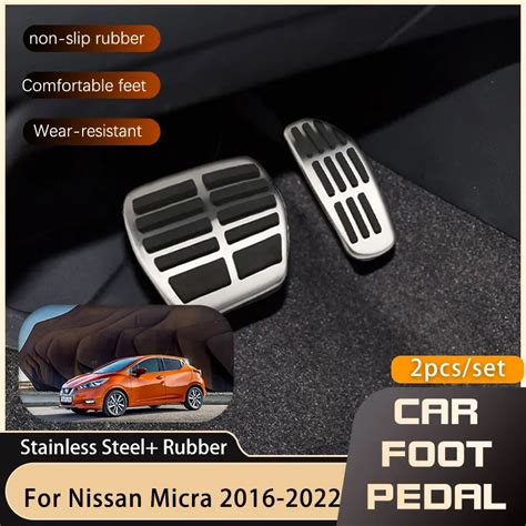 Stainless Steel Car Foot Pedals For Nissan Micra March K