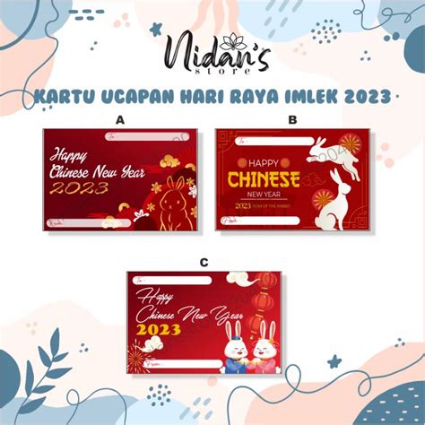 Jual Kartu Ucapan Chinese New Year Kartu Imlek Gift Card