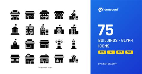 Download Buildings Glyph Icon Pack Available In Svg Png And Icon Fonts